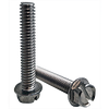 #10-32x5/8", Fully Threaded Machine Screws Indented Hex Washer Head Slotted Stainless Steel A2 (100/Pkg.)