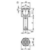 Kipp Self-Aligning Pads w/O Ring, Adjustable, Style P, Stainless Steel Ball w/Polyurethane Face, 16 mm x 30 mm,  K0288.610X030 (Qty. 1)