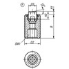Kipp Self-Aligning Pads, Adjustable, w/O-Ring and Hexagon Socket, Style F, Flattened Ball w/Diamond Grip 10 mm x 70 mm, K0291.320X070 (Qty. 1)