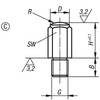 Kipp Positioning Foot, Carbon Steel, Style C, 10 mm x 20 mm, K0299.306020 (Qty. 1)