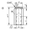 Kipp Fixture Foot w/Internal Thread, Style B, Carbon Steel, 9.5 mm x 20 mm, K0301.206X20 (Qty. 1)