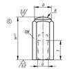 Kipp Fixture Foot w/Internal Thread, Style C, Carbon Steel, 9.5 mm x 40 mm, K0301.306X40 (Qty. 1)