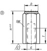 Kipp Fixture Foot w/Internal Thread, Style D, Carbon Steel, 9.5 mm x 20 mm, K0301.406X20 (Qty. 1)