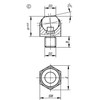 Kipp Self-Aligning Pad, Swivel Angle 12°, Style C, Carbon Steel, M8, K0302.108 (Qty. 1)
