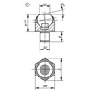 Kipp Self-Aligning Pad, Swivel Angle 12°, Style F, Carbon Steel, M20, K0302.306 (Qty. 1)