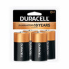 Duracell CopperTop Alkaline Battery, D, 1.5 V, 4/PK #MN1300R4Z