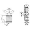 Kipp Locator, 4 mm X 5 mm, Bright,  Steel, Hardened (Qty. 1), K0332.04015