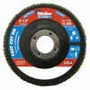 Weiler 4-1/2" Vortec Pro High Density Abrasive Flap Disc, Flat, 10/EA #31389