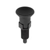 Kipp M10X1 Indexing Plunger Pull Knob, w/Extended Locking Pin, Style C, Metric (Qty. 1), K0630.203105