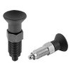 Kipp M16X1.5 mm, Indexing Plungers - Premium w/Cylindrical Pin, Style A, Stainless Steel (Qty. 1), K0736.401308