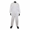 West Chester Posi-Wear BA Microporous Disposable Coveralls with Attached Hood, Elastic Wrists/Ankles, White, Medium, 25/EA #3606/M