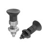 Kipp M20X1,5 Indexing Plungers - Premium w/Tapered Pin, Style B, Steel (Qty. 1), K0736.52410