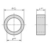 Kipp 10 mm X 14 mm X 2 mm, Spacer Ring, Stainless Steel, Bright (10/Pkg.), K0665.91014021