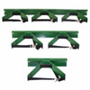 Saf-T-Cart Wall Bracket, Single, Steel, 3 in to 10 in dia, 3 in H x 6-1/2 in D x 14 in W, Green, 1/EA #WB-101