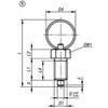 Kipp M08X1 Indexing Plunger, Style R, Stainless Steel, Hardened (Qty. 1), K0342.03004