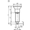 Kipp 5/16-24 Indexing Plunger, Style G, Steel, Hardened (Qty. 1), K0343.1004AK