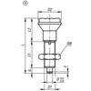 Kipp M10X1 Indexing Plunger, Style H, Stainless Steel, Hardened (Qty. 1), K0344.02105