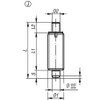 Kipp M08X1 Indexing Plunger, w/o Collar, w/ Threaded Body, Style J, Stainless Steel, Metric (Qty. 1), K0345.01004