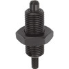 Kipp M08X1 Indexing Plunger, w/o Collar, w/ Threaded Body, Style K, Stainless Steel, Metric (Qty. 1), K0345.02004