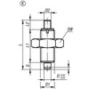 Kipp M08X1 Indexing Plunger, w/o Collar, w/ Threaded Body, Style K, Stainless Steel, Metric (Qty. 1), K0345.02004