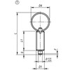 Kipp M08X1 Indexing Plunger, w/o Collar, w/o Locknut, Style T, Stainless Steel, Metric (Qty. 1), K0635.03004