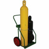 Saf-T-Cart 800 Series Cart, Holds 2 Cylinders, 6-1/2 in to 9-1/2 in dia, 14 in Semi-Pneumatic Wheels, 1/EA #860-14