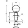 Kipp M10x1 Indexing Plunger, w/o Collar, w/Locknut, Style U, Stainless Steel, Metric (Qty. 1), K0635.04105