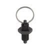 Kipp M12x1.5 Indexing Plunger, w/o Collar, w/Locknut, Style U, Stainless Steel, Metric (Qty. 1), K0635.04206