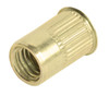 SKS4-420-165, Goebel GO-NUT SK Series Rivetnut Insert, 1/4-20 UNC-2B "K" Style Round Body Splined, Low Profile Head Zinc Yellow Trivalent (250/Pkg.)
