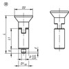 Kipp Indexing Plunger, w/Locking Slot, Size 0, Style M, Stainless Steel (Qty. 1), K0346.12004