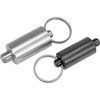 Kipp Indexing Plunger, 10 mm X 4 mm X 40 mm, w/o Collar, w/Key Ring, Style V, Steel/Stainless Steel (Qty. 1), K0636.04004