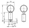 Kipp Indexing Plunger, 10 mm X 4 mm X 40 mm, w/o Collar, w/Key Ring, Style V, Steel/Stainless Steel (Qty. 1), K0636.04004