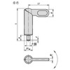 Kipp Cam-Action Indexing Plunger, D20, Style F, Powder Handle, Smooth Sleeve, Steel (Qty. 1), K0639.090820