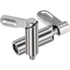 Kipp Cam-Action Indexing Plunger, D10, Style E, Uncoated Handle, Smooth Sleeve, Stainless Steel (Qty. 1), K0640.1080410