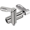 Kipp Cam-Action Indexing Plunger, D20, Style E, Uncoated Handle, Smooth Sleeve, Stainless Steel (Qty. 1), K0640.1080820