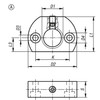 Kipp Mounting Bracket, M16, Style A, Steel (Qty. 1), K0638.116