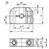 Kipp Mounting Bracket, M16, Style B, Aluminum, Black (10/Pkg.), K0638.416