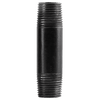 Pipe Fittings - 1/4" x 12" Schedule 40 Black Steel Pipe - Nipple (10/Pkg.)