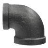 Pipe Fittings - 1-1/2" x 1" Class 150 C466 Black Malleables Iron Pipe - 90 Degree Angel Reducing Elbow (5/Pkg.)