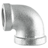 Pipe Fittings - 3/8 x 1/4" Class 150 Galvanized Malleables Iron Pipe - 90 Degree Angle Reducing Elbow (10/Pkg.)