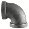 Pipe Fittings - 1-1/4" Class 150 Black Malleables Iron Pipe - 90 Degree Angle Elbow (20/Bulk Pkg.)