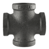 Pipe Fittings - 1/2" Class 150 Black Malleables Iron Pipe - Crosses (10/Pkg.)