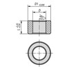 Kipp Centering Bushing, D=50mm, L=20mm, Ball Bearing Steel (Qty. 1), K0936.150020