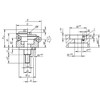 Kipp Centering Clamp w Ball, Style A, D=38.5, D1=M12, D4=M06, Hardened, Steel, Black Oxidized, (Qty. 1), K0644.0103906