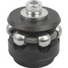 Kipp Centering Clamp w/Ball, Style A, D=14.5, D1=M04, D4=4.3, Hardened, Steel, Black Oxidized, (Qty. 1), K0358.101504