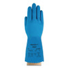 Ansell AlphaTec 87-029 Natural Latex Rubber Glove, Size 10, Blue, 12/PR #87-029-10