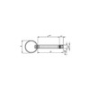 Kipp Locking Pin w/Key Ring, D1=6, L=20, Stainless Steel, (10/Pkg.), K0365.102306020