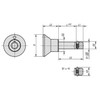 Kipp Locking Pin w/Mushroom Grip and Axal Lock, D1=6, L=10, Thermoplastic, (Qty. 1), K0365.2506010