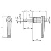 Kipp Ball Lock Pin w/L-Grip, D1=6, L=25, L1=7, L5=32, Stainless Steel, (Qty. 1), K0642.14406025