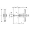 Kipp Ball Lock Pin w/T-Grip, D1=10, L=40, L1=9, L5=49, Stainless Steel, (Qty. 1), K0366.25110040